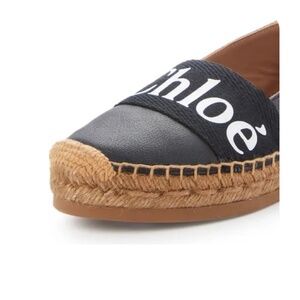 CHLOÉ Woody Logo Convertible Espadrille Flat